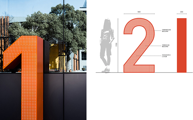 園區空間設計，空間導視設計，路牌設計